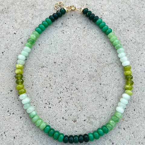 Assorted Greens Copacabana Solo Necklace