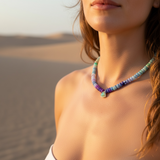 Big Liv Aqua Chalcedony & Opals Necklace