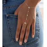 Double Trinity Flower Handbracelet