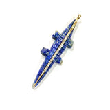 Lapis crocodile necklace