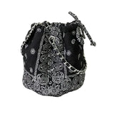 Black Bandana Bucket Bag