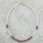 Ruby & Moonstone (Aries) Necklace