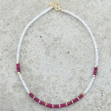 Ruby & Moonstone (Aries) Necklace