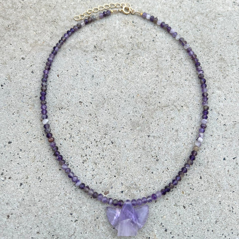 Brazilian Amethyst Mini Thunderbird Necklace