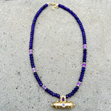 Amethyst Taweez Beaded Necklace