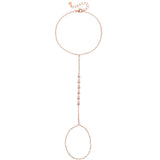 6 Scalloped Centered Studs Handbracelet