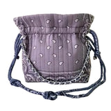 Grey Bandana Trapeze Blue Strap Bag