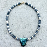 Bagheera Labradorite Grey Jasper Necklace