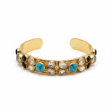 Round Turquoise Mix Mosaic Cuff
