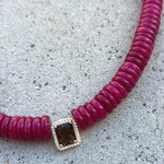 Taylor Burgundy Jade Necklace