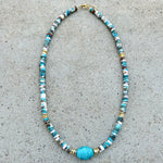 Sinay Turquoise Howlite Beaded Necklace