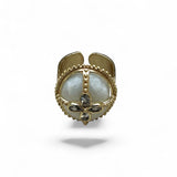 King Henry Moonstone Clear Quartz Ring