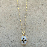 King Henry White Agate Necklace