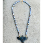 Labradorite & Opal Eagle Necklace