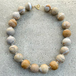 Beige Polished Jasper Mrs Atias Necklace