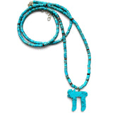 Preorder - Large Hai Turquoise on Heishi Long Necklace