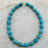 Blue Howlite Tube Necklace
