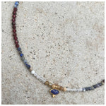 Oval Bindi Lapis Drop Blue Mix2 Necklace