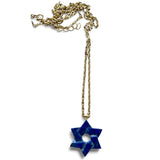 Big Magen Lapis on Chain Necklace