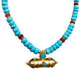 Turquoise Taweez Beaded Necklace