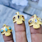 Gems Eagle Adjustable Ring