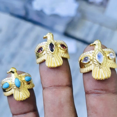 Gems Eagle Adjustable Ring