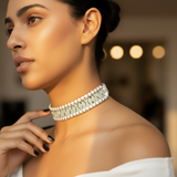 Eloise White Woven Choker
