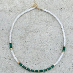 Emerald & Moonstone (Gemini) Necklace