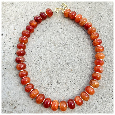 Orange Mrs. Atias Necklace