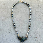 Labradorite Phoenix Dandrit Opals Necklace