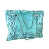 Blue Tiffany Bandana Tote Bag