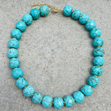 Turquoise Medium Faceted Alerte à la Goulette Necklace
