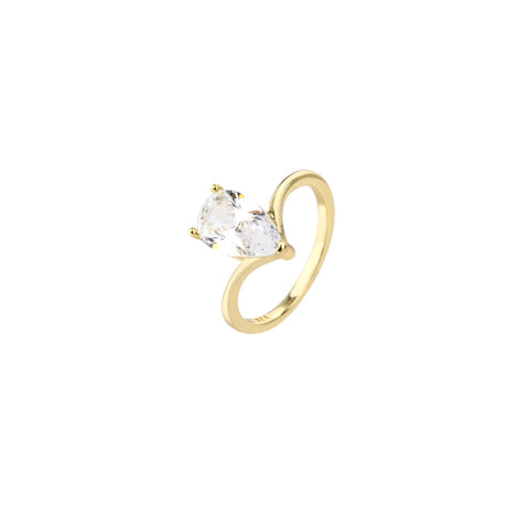 Large Solitaire Signet Ring
