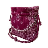 Burgundy Bandana Trapeze Bag