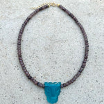Bagheera Blue Onyx Grey Jade Necklace