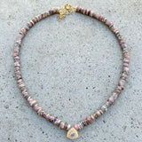 Pink/Beige Opal & Moonstone Liv Necklace