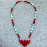 Red Agate Phoenix Necklace