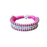 Eloise Raspberry Woven Bracelet