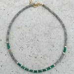 Emerald & Labrdorite (Gemini) Necklace