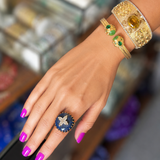 PREORDER - Blue Alba Adjustable Ring