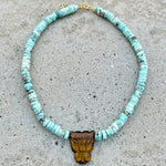 Bagheera Tiger Eye Turquoise Necklace