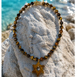 Big Magen Tiger Eye Ball Necklace