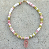 Salome Cherry Quartz Hamsa Necklace