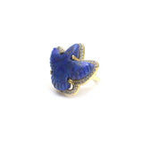 Biggie Eagle Lapis Adjustable Ring