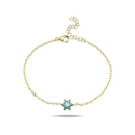 Enamel Magen David Bracelet