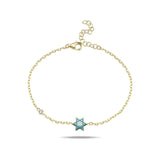 Enamel Magen David Bracelet