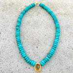 Emma Turquoise Citrine Necklace