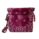 Burgundy Bandana Trapeze Bag