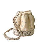 Cream Bandana Mini Bucket Bag