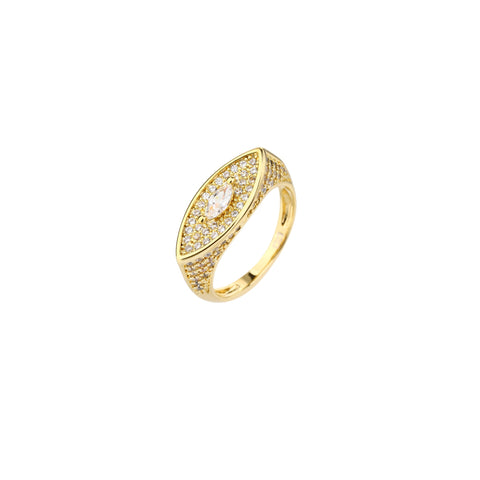 Ayin Pave Signet Ring
